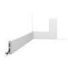 Orac Decor SX157 Plinthe - 6,5x1,3x200cm (h x p x L) - plinthe décorative polymère Carton 8 pièces / RAL9003- Plinthe Pour Parquet Et Stratifié