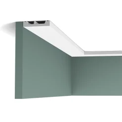 Orac Decor SX157 Plinthe - 6,5x1,3x200cm (h x p x L) - plinthe décorative polymère Pack 2 pièces / RAL9003- Plinthe Pour Parquet Et Stratifié