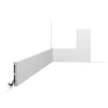 Orac Decor Plinthe Pour Parquet Et Stratifié<SX163 Plinthe - 10x1,3x200cm (h x p x L) - plinthe décorative polymère Carton 8 pièces / RAL9003