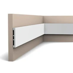 Orac Decor Plinthe Pour Parquet Et Stratifié<SX163 Plinthe - 10x1,3x200cm (h x p x L) - plinthe décorative polymère Carton 8 pièces / RAL9003
