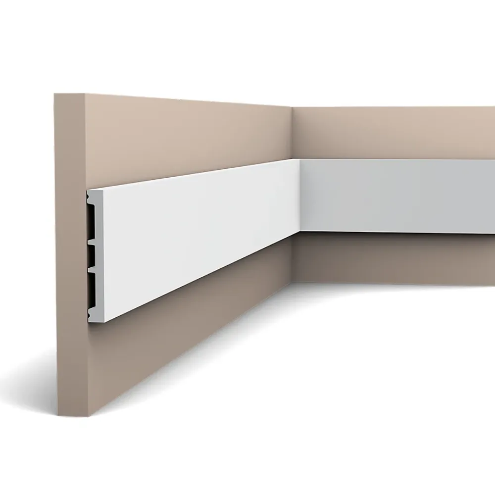 Orac Decor Plinthe Pour Parquet Et Stratifié<SX163 Plinthe - 10x1,3x200cm (h x p x L) - plinthe décorative polymère Carton 8 pièces / RAL9003