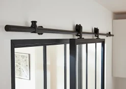Système coulissant noir Indus pour porte- Porte Coulissante