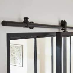 Système coulissant noir Indus pour porte- Porte Coulissante