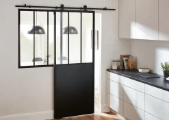 Système coulissant noir Indus pour porte- Porte Coulissante