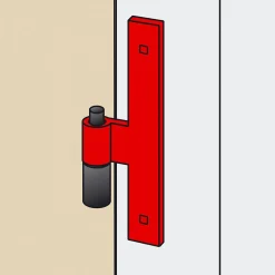 Afbat - Tb Industrie Sas Té bout droit pour volets et portails en bois Afbat acier noir ⌀14mm- Accesoire Pour Volet