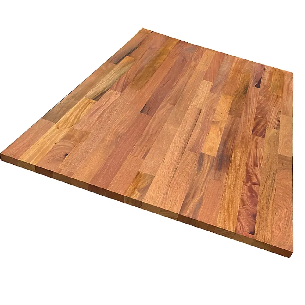 Forestea Tablette acajou massif huilé lamellé collé abouté 2000 x 600 x 18 mm- Tablette Bois Et Mélaminé