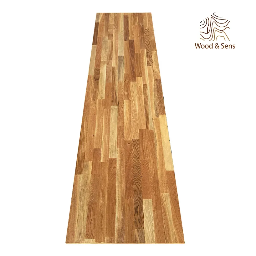 Wood&Sens Tablette Bois Et Mélaminé<Tablette Chêne Huilé bois massif, L.200 x l.50 cm, Ep.18 mm