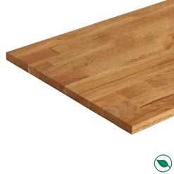 Forestea Tablette chêne massif huilé lamellé collé abouté 2000 x 500 x 18 mm- Tablette Bois Et Mélaminé