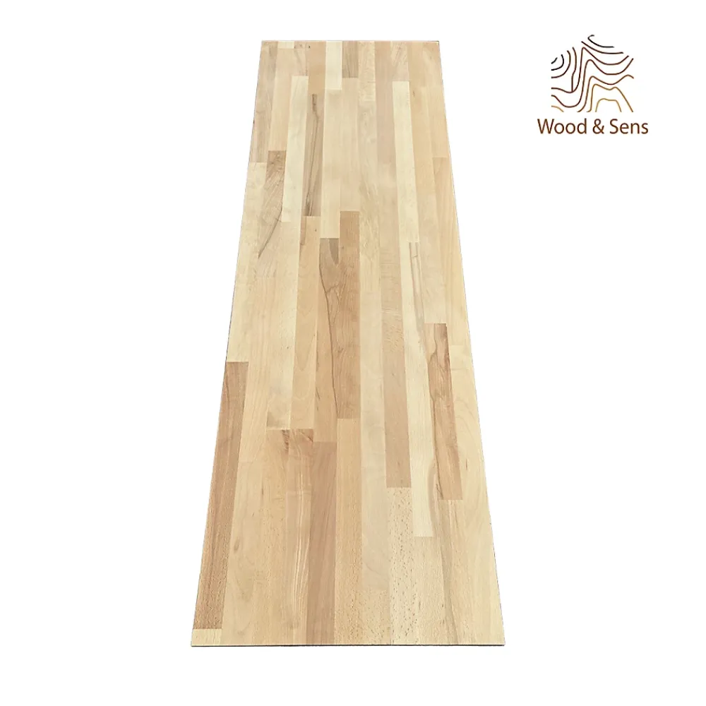 Wood&Sens Tablette Hêtre Massif Lamellé Collé Abouté, L.120 cm x l.40 cm, Ep.18 mm- Tablette Bois Et Mélaminé