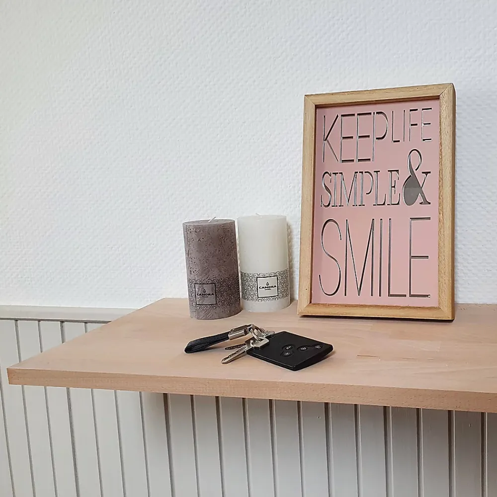 Wood&Sens Tablette Bois Et Mélaminé<Tablette Hêtre Massif Lamellé Collé Abouté, L.120 cm x l.30 cm, Ep.18 mm