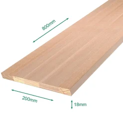 Forestea Tablette Bois Et Mélaminé<Tablette hêtre massif lamellé collé abouté 800 x 200 x 18 mm