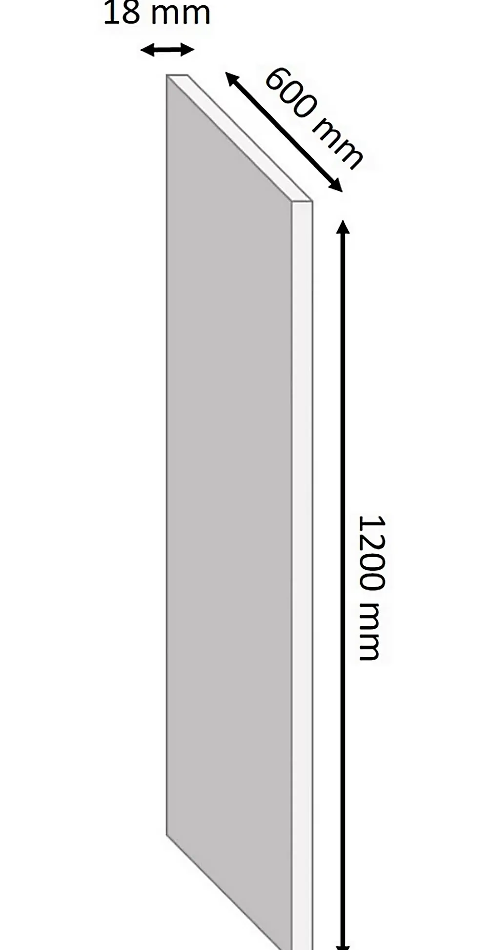 Tablette Bois Et Mélaminé<Tablette mélaminé blanc 60 x 120 cm, ép.1,8 cm