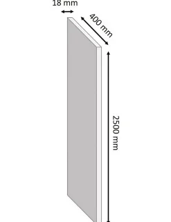 Tablette mélaminé blanc 40 x 250 cm, ép.1,8 cm- Tablette Bois Et Mélaminé