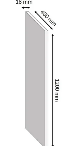 Tablette mélaminé blanc 40 x 120 cm, ép.1,8 cm- Tablette Bois Et Mélaminé