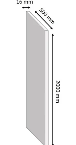 Tablette Bois Et Mélaminé<Tablette mélaminé blanc 50 x 200 cm, ép.1,6 cm