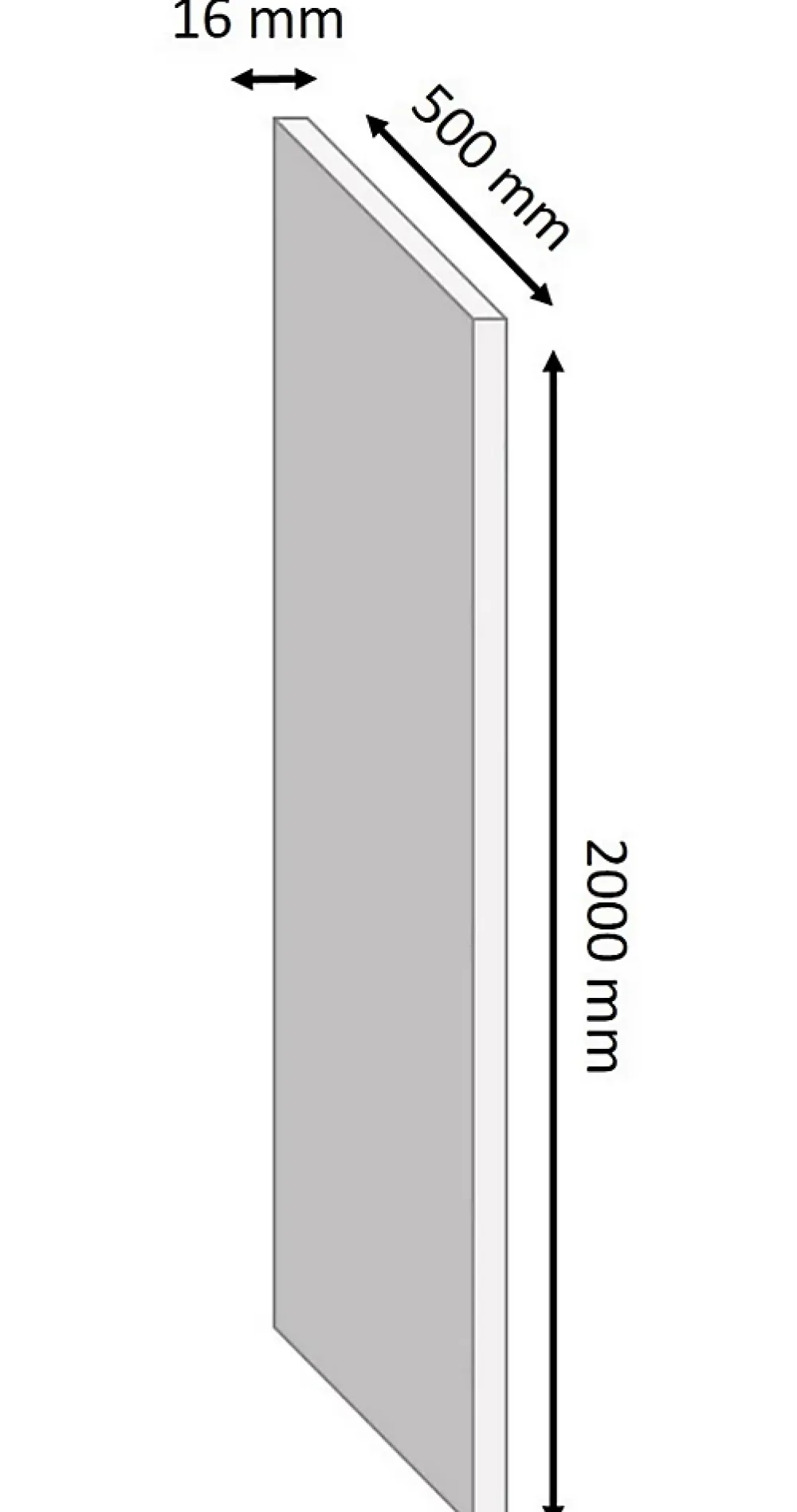 Tablette Bois Et Mélaminé<Tablette mélaminé blanc 50 x 200 cm, ép.1,6 cm