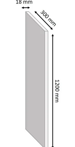 Tablette Bois Et Mélaminé<Tablette mélaminé blanc 30 x 120 cm, ép.1,8 cm