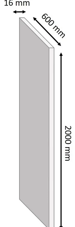 Tablette mélaminé blanc, 200 x 60 cm, ép.16 mm- Tablette Bois Et Mélaminé