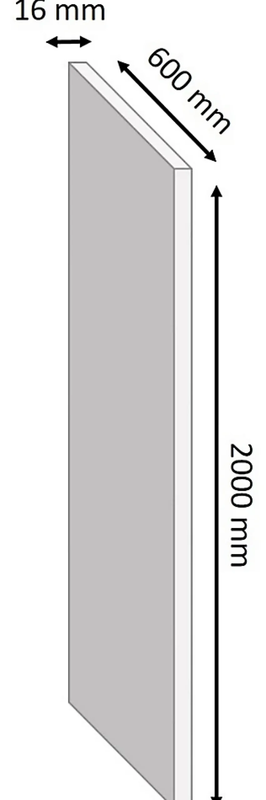 Tablette mélaminé blanc, 200 x 60 cm, ép.16 mm- Tablette Bois Et Mélaminé