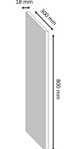 Tablette Bois Et Mélaminé<Tablette mélaminé blanc 30 x 80 cm, ép.1,8 cm