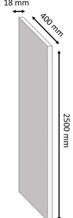 Tablette mélaminé chêne - 250 x 40 cm, ép.18 mm (vendu à la tablette)- Tablette Bois Et Mélaminé