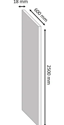 Tablette mélaminé chêne - 80 x 30 cm, ép.18 mm (vendu à la tablette)- Tablette Bois Et Mélaminé