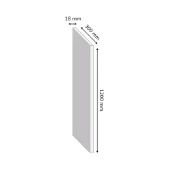 Tablette Bois Et Mélaminé<Tablette mélaminé chêne gris, 120 x 30 cm, ép.18 mm