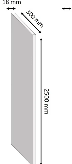 Tablette Bois Et Mélaminé<Tablette mélaminé chêne gris - 250 x 30 cm, ép.18 mm (vendu à la tablette)