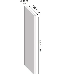 Tablette Bois Et Mélaminé<Tablette mélaminé noir Berb 40 x 120 cm,ép.1,8 cm