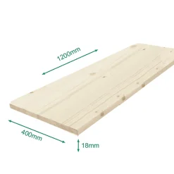 Forestea Tablette Bois Et Mélaminé<Tablette sapin massif lamellé collé abouté 1200 x 400 x 18 mm