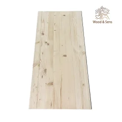 Wood&Sens Tablette Sapin Rustique, L.80 cm x l.40 cm, Ep.18 mm- Tablette Bois Et Mélaminé