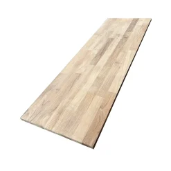Wood&Sens Tablette Teck Massif Abouté, L.120 cm x l.40 cm, Ep.18 mm- Tablette Bois Et Mélaminé