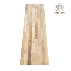 Wood&Sens Tablette Teck Massif Abouté, L.120 cm x l.40 cm, Ep.18 mm- Tablette Bois Et Mélaminé