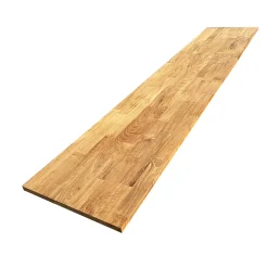 Wood&Sens Tablette Teck Massif Abouté, L.200 cm x l.40 cm, Ep.18 mm- Tablette Bois Et Mélaminé