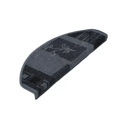 Floordirekt Tapis d'escalier Akzent Gris Demi-circulaire 23,5 x 65 cm -- Accessoire D'Escalier