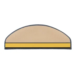 Floordirekt Tapis d'escalier Akzent Gris Demi-circulaire 23,5 x 65 cm -- Accessoire D'Escalier