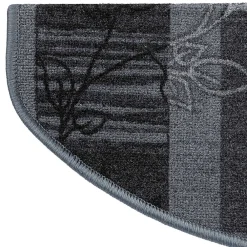 Floordirekt Tapis d'escalier Akzent Gris Demi-circulaire 23,5 x 65 cm -- Accessoire D'Escalier