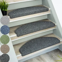 Floordirekt Accessoire D'Escalier<Tapis d'escalier Baleno Gris anthracite 23,5 x 65 cm Demi-circulaire -