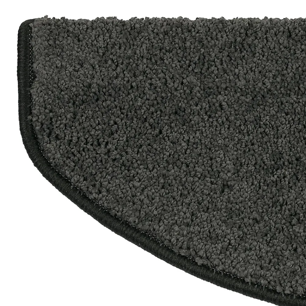 Floordirekt Tapis d'escalier Bali Noir Demi-circulaire 23,5 x 65 cm- Accessoire D'Escalier