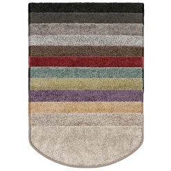 Floordirekt Tapis d'escalier Bali Noir Demi-circulaire 23,5 x 65 cm- Accessoire D'Escalier