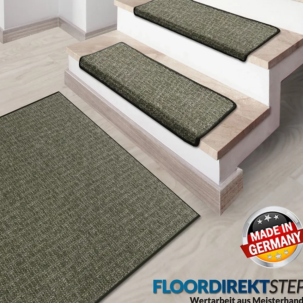 Floordirekt Tapis d'escalier Bermuda Vert Rectangulaire -- Accessoire D'Escalier