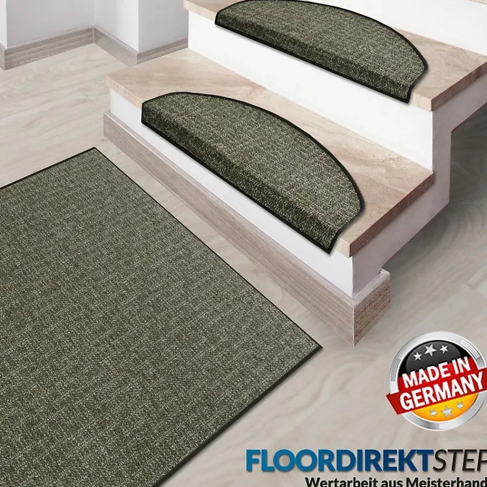 Floordirekt Accessoire D'Escalier<Tapis d'escalier Bermuda Vert Demi-circulaire -