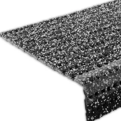 Floordirekt Tapis d'escalier en caoutchouc Antidérapant Gris 25 x 73 cm -- Accessoire D'Escalier