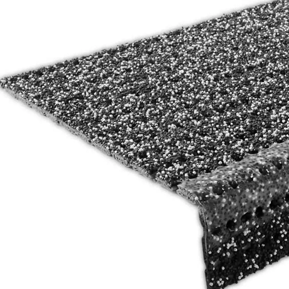 Floordirekt Tapis d'escalier en caoutchouc Antidérapant Gris 25 x 73 cm -- Accessoire D'Escalier