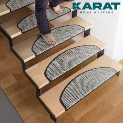 Floordirekt Accessoire D'Escalier<Tapis d'escalier Geneva Anthracite 23,5 X 65 cm Demi-rond