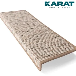 Floordirekt Tapis d'escalier Geneva Beige 23,5 X 65 cm Rectangulaire- Accessoire D'Escalier