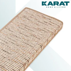 Floordirekt Tapis d'escalier Geneva Beige 23,5 X 65 cm Rectangulaire- Accessoire D'Escalier