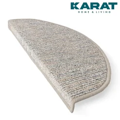 Floordirekt Accessoire D'Escalier<Tapis d'escalier Geneva Gris argenté 23,5 X 65 cm Demi-rond
