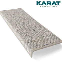 Floordirekt Tapis d'escalier Geneva Gris argenté 23,5 X 65 cm Rectangulaire- Accessoire D'Escalier