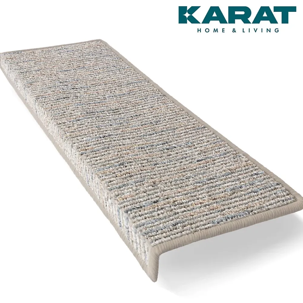 Floordirekt Tapis d'escalier Geneva Gris argenté 23,5 X 65 cm Rectangulaire- Accessoire D'Escalier